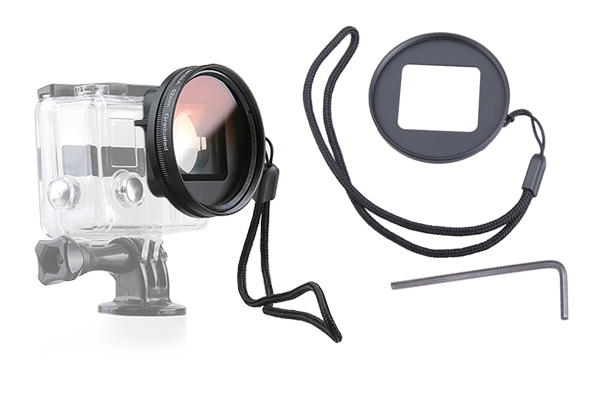 CineWare 52mm-es filteradapter csuklópánttal GoPro Hero 3+ akciókamerákhoz P108