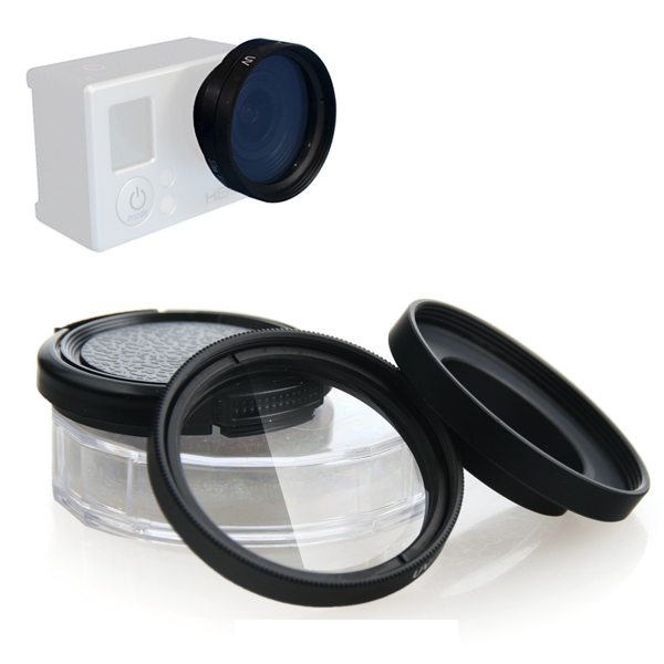 CineWare UV filter 37mm-es, adapterrel és objektívsapkával GoPro Hero 3+ akciókamerákhoz P110