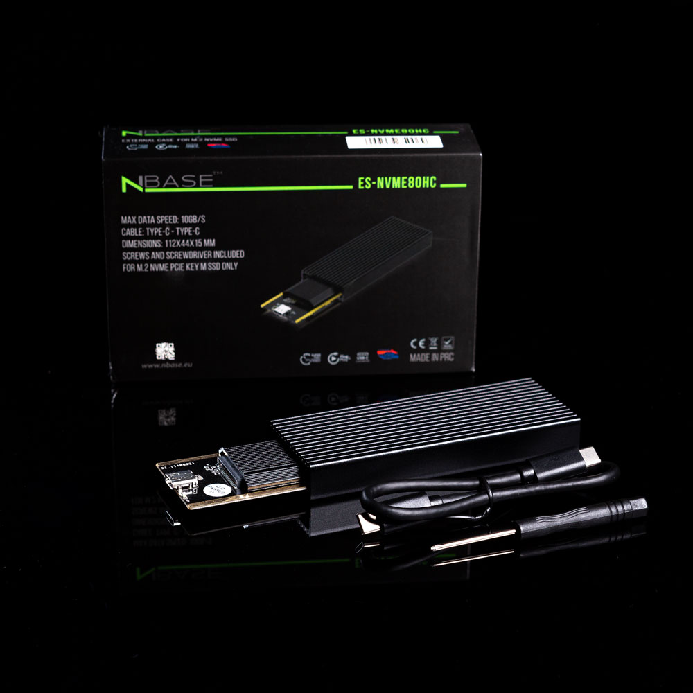 nBase ES-NVME80HC M.2 NVMe USB3.1gen2 mobil rack
