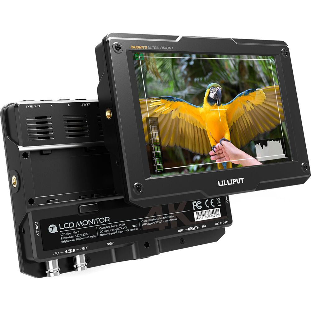 LILLIPUT H7S 7″-OS 1800 NIT 4K HDR MONITOR SDI/HDMI (I/O)